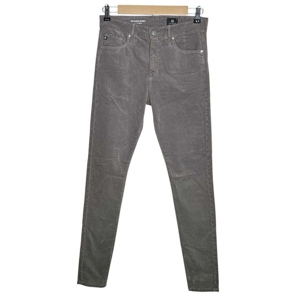 AG Adriano Goldschmied Pants Womens 27 Gray Velvet Farrah Skinny High Rise NWT